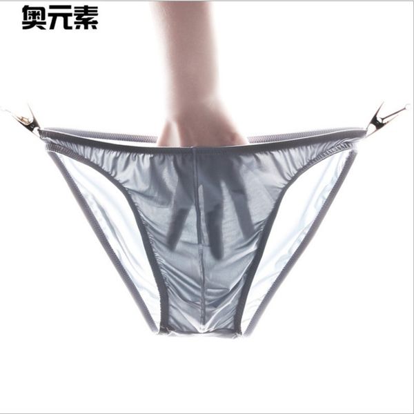 

4pcs\lot ice silk men's briefs underpants plus size jockstrap ultra-thin breathable l xl xxl xxxl men underwear, Black;white