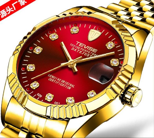satin al yeni tevise otomatik izle erkekler luks altin mekanik saatler su gecirmez rahat paslanmaz celik erkek kol saati saat erkekler 35 74 dhgate com da