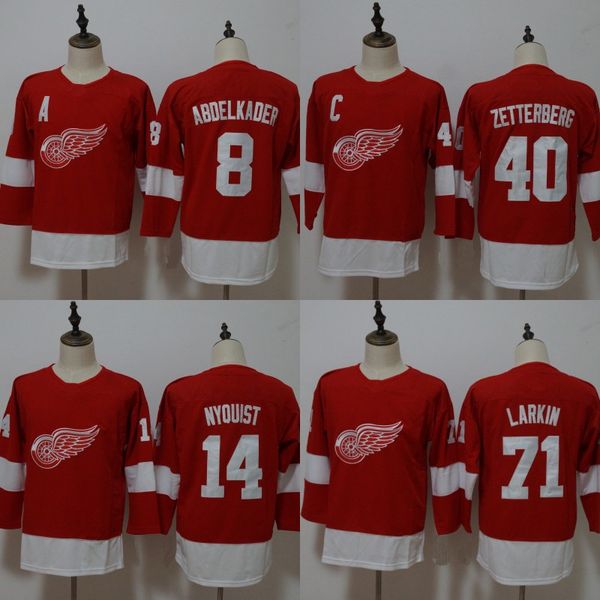 

Womens and Youth 2019 Detroit Red Wings Jersey 8 Justin Abdelkader 14 Gustav Nyquist 40 Henrik Zetterberg 71 Dylan Larkin Hockey Jerseys