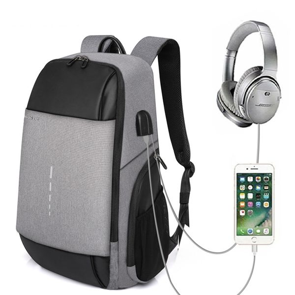 

2018 new casual men backpack usb charging fashion travel waterproof school bags for teenagers multifunction lapbackpack
