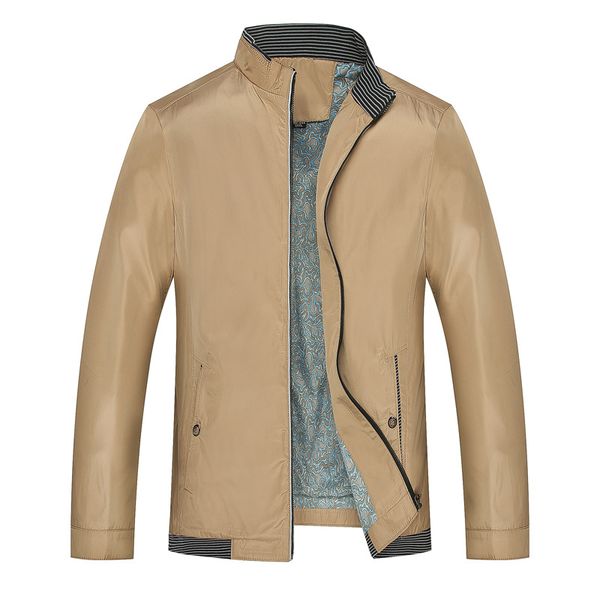 

new autumn casual men jackets coats zipper men's coat solid colors mandarin collar jacket outerwear 5xl, Black;brown