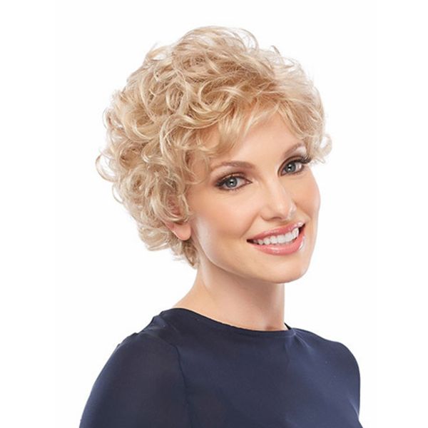 Natural Hair Wig Short Hair Big Curly Hairpieces Short Curls