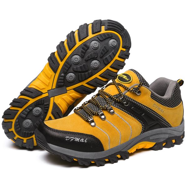 

men hiking shoes outdoor climbing trekking boots breathable mesh walking shoes for men zapatos hombre deportiva, Black