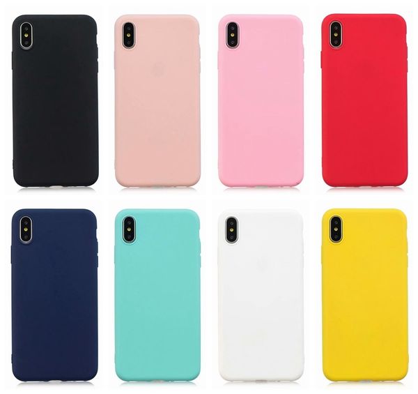 

Ultra thin matte oft tpu ca e for iphone xr x max x 8 7 6 6 plu ca e ilicone rubber back plain lim bu ine cell phone kin cover