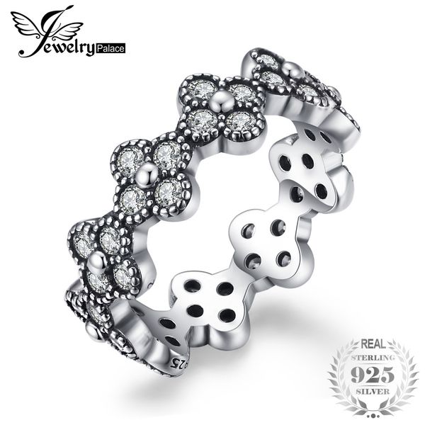 

jewelrypalace glitter flora silver ring 925 sterling silver gifts for women girlfriend anniversary fashion jewelry new arrival, Golden;silver