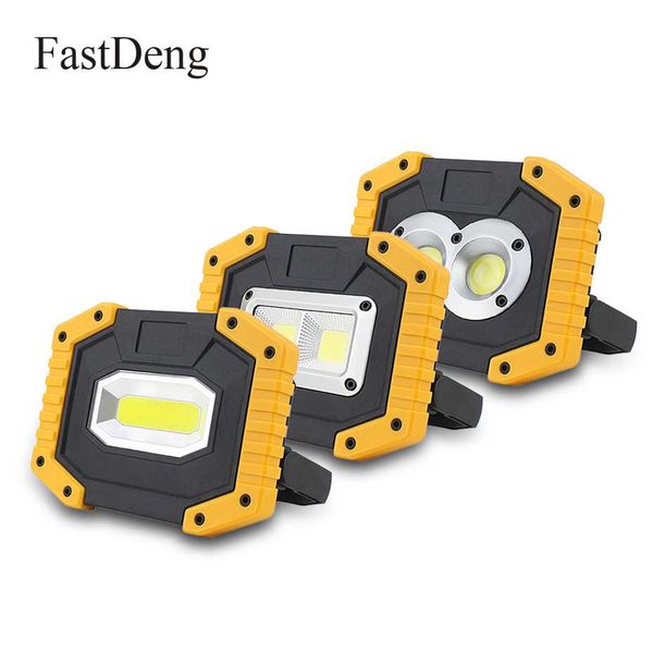 

20w cob led portable floodlight lantern outdoor waterproof 3-mode emergency spotlight rechargeable for camping hiking tent light