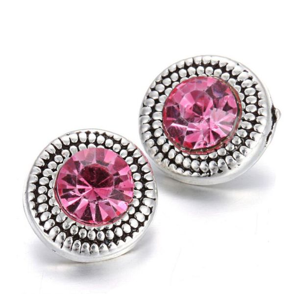 

10pcs 2019 new crystal rhinestone 12mm snaps buttons for snaps jewelry fit 12mm snap button bracelets, Bronze;silver