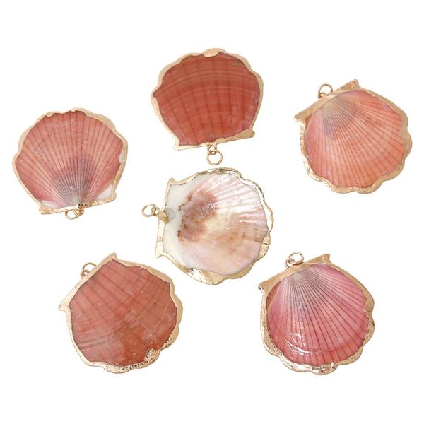 

8seasons shell charm pendants fan-shaped natural rose gold color 4.2cm(1 5/8") x 3.8cm(1 4/8"),5 pcs, Black