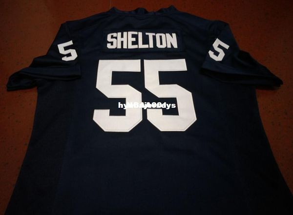 

men #55 antonio shelton white navy penn state nittany alumni college jersey or custom any name or number jersey, Black;red