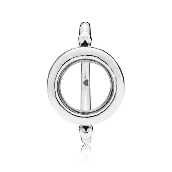 New Trendy 925 Sterling Silver Fashion Signature Floating Locket Ring per le donne Regalo della festa nuziale Fine Europe Jewelry Originale D18111306