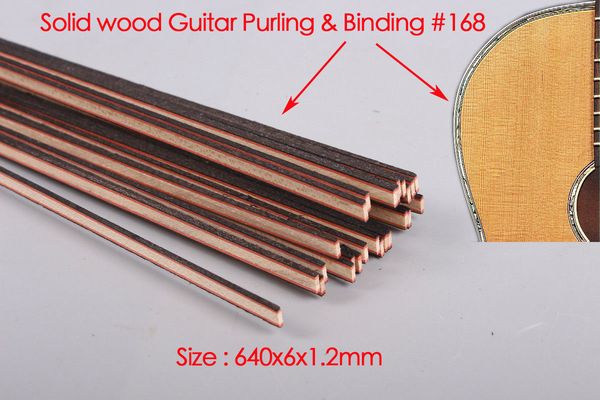 

new 25pcs guitar strip wood purfling binding guitar body wood inlay 640x6x1.2mm