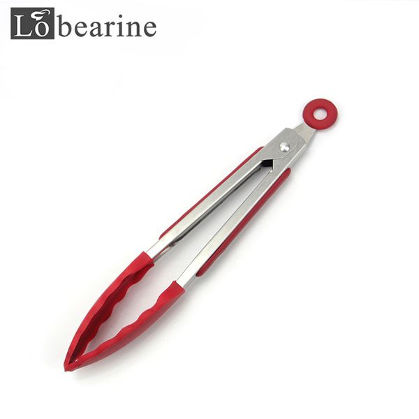 

lobearine barbecue bbq tongs stainless steel kitchen salad bread tong cooking utensil clip clamp serving utensil barbecue tools