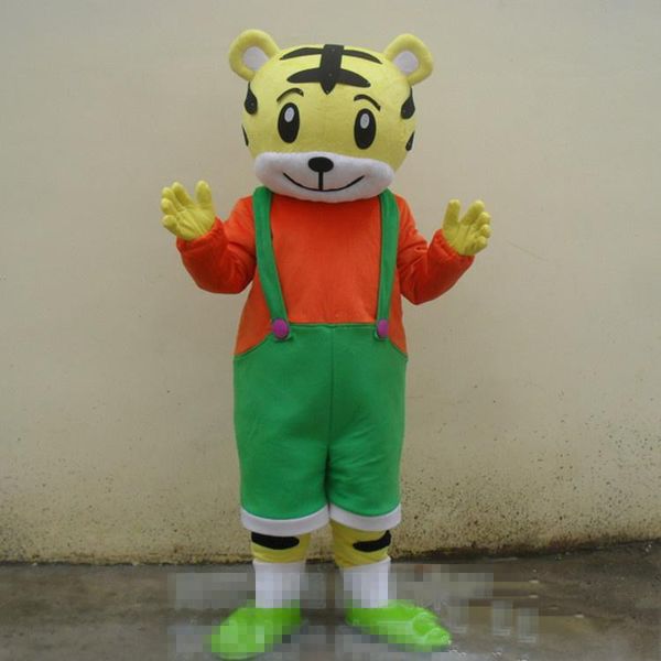 Tamanho adulto Dos Desenhos Animados Pequeno Tigre mascote Brithday Animal Partido Tigre Fantasia mascote personalizado kit mascotte tema fancy dress carniva costume