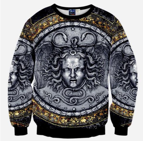 

men's spring and autumn new fashion boutique personality digital printing 3d printed thin circular neck vest jacket / s-xl, Black