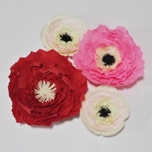 

giant crepe paper flowers 4pcs for wedding & event decor baby nursery windows display handmade crafts customized decorations home deco