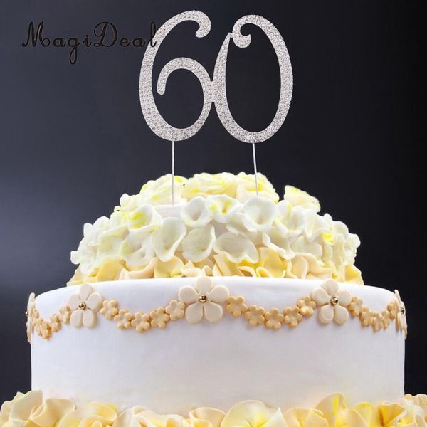 

magideal crystal rhinestone 60th cake er anniversary birthday party decor