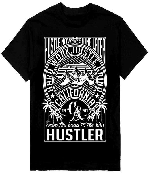 

hustle now shine later mens heavyweight t-shirt printed on shaka wear print t shirt summer style tee, White;black
