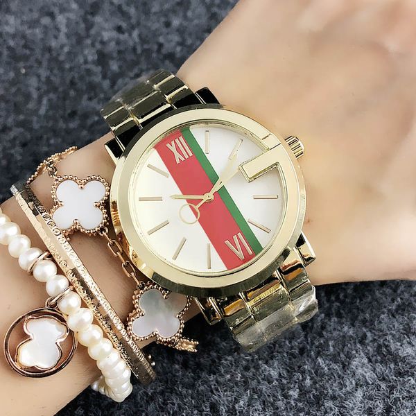 

Brand quartz wrist Watch for Women Girl with metal steel band Watches G47