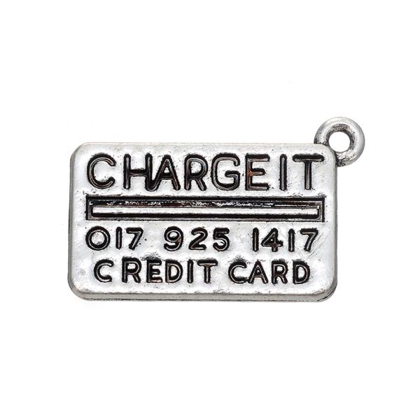 

haeqis 10pcs double side alloy vintage charms rectangle charge it message tag charms 15*24mm aac1430, Bronze;silver