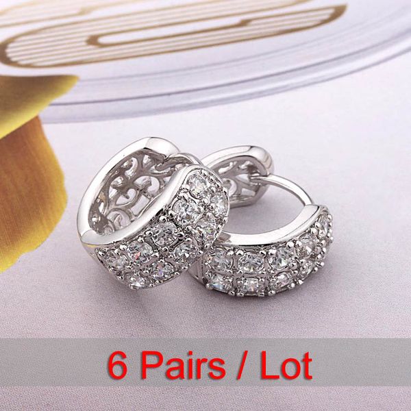 

6pairs/lot small hoop earrings for women gold earings baby boucle d oreille bijoux orecchini donna oorbellen kolczyki kola e1036, Golden;silver