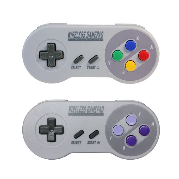 Gamepads sem fio 2.4GHZ Joypad Joystick Controller para NES (SNES) Super Classic MINI Console remoto Acessórios