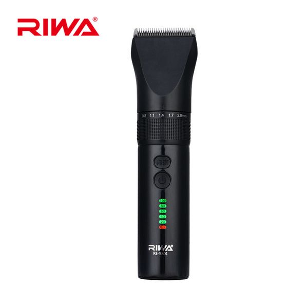 

riwa barber haircutting professional hair trimmer electric hair clipper titanium ceramic blade razor haircut tool lcd display