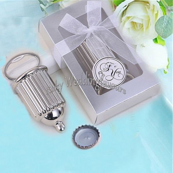 Spedizione gratuita 20PCS Baby Bottle Opener Baby Shower Regali per feste di compleanno Bomboniere per eventi Battesimo Battesimo Ricordi