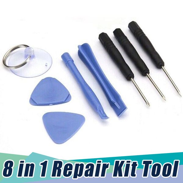 

diy 8 in 1 opening pry set kits disassemble tools for iphone x 8 7 6 for samsung screwdriver mobile phone repair tools kit 300pcs/lot