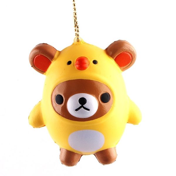 

slow rebound toys pu simulation bear chicken decompression bread cake