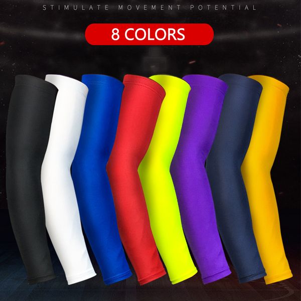 

1pcs outdoor sports gym fitness elbow pad sunscreen arm warmers elastic sports safety long arm sleeve elbow support protector, Black;gray