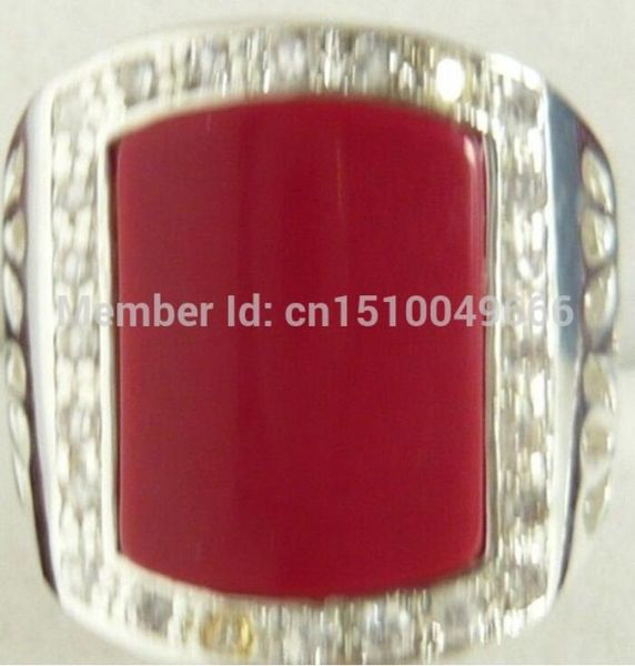 

>>fashion jewelry red stone ring size :9,10,11,, Silver