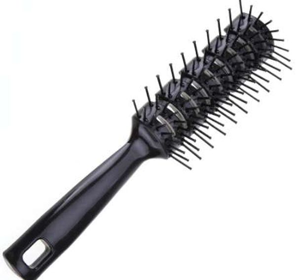 

pro salon curly hair comb anti-static detangling hair brush reduce hair loss barber hairdressing styling tools, Silver
