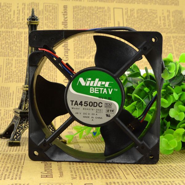 

For ta450dc b34578 26g1 original japan nidec 48v 0 25a 3 wire 12cm axial fan