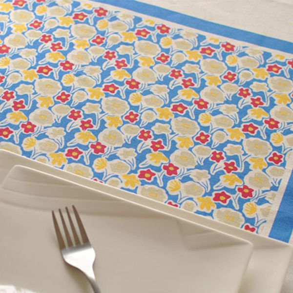 

wholesale-cotton & linen rectangular tablecloth flowers printed dust proof cotton table cloth home party wedding table covers high