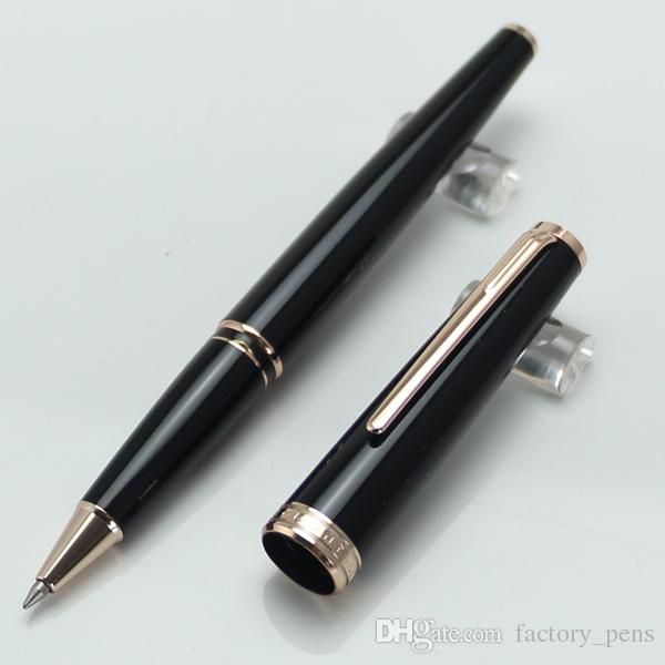 

Luxury MT PIX Metal and resin Black silver/gold clip rollerball pen school office business luxury brand Writing gift pen hot sale