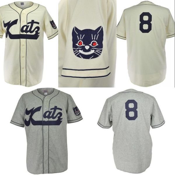 

Kansas City Katz 1961 Home Road Jersey 100% Stitched Embroidery Logos Vintage Baseball Jerseys Custom Any Name Any Number Free Shipping