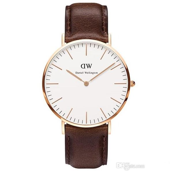 

Fashion luxury Daniel W40 mm men's watch 36 mm ladies watch famous luxury brand quartz watch clocks Montres homme Relogios homem