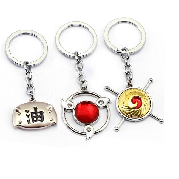 Anime NARUTO Sharingan key chain Four Pendant metal Keyring New Gifts