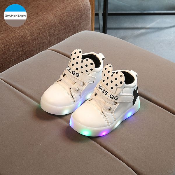 

2018 led lighted baby boots fashion newborn shoes boys girls short boots glowing kids sneakers infant soft bottom shoes, Black;grey