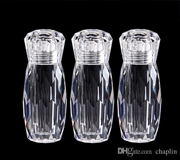 Tubo de garrafa de recipiente vazio de acrílico transparente 5ML 5G com tampas de rosca para miçangas, arte de unhas, miçangas de caviar, glitter, frascos de creme de viagem para cosméticos