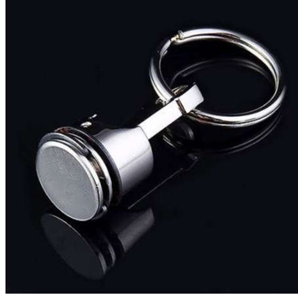 

piston keychain keyfob key ring fashion metal holder metal piston car keychain keyfob engine fob key chain ring keyring silver, Slivery;golden