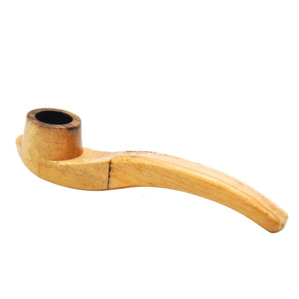 Tubulação de mão de mão de fumo de madeira 110 mm Long Mini mão tubo de fumaça de madeira com tigela portátil tabaco armazenamento atacado
