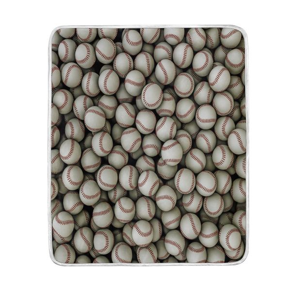 

baseball ball blanket soft warm cozy bed couch lightweight coral fleece blanket throw for kids women boy
