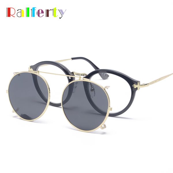 

ralferty vintage steampunk sunglasses women men clip on sunglass uv400 sun glasses for men black gafas de sol mujer gozluk d1813, White;black