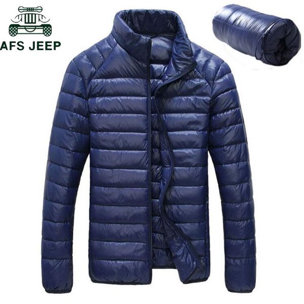 

new 2018 mens winter jackets ultra light 90% white duck down jacket chaqueta hombre waterproof casual ultralight thin jacket l18101103, Black