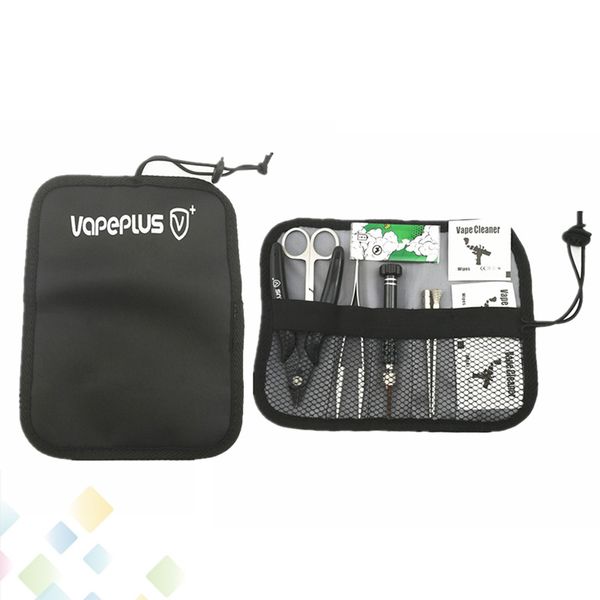 

Vapeplus Tool Kit RDA RBA E Cig Tools Kit DIY Roll bag For Ecig Atomizer Coil Designer screwdriver Cutters brush coiler DHL Free