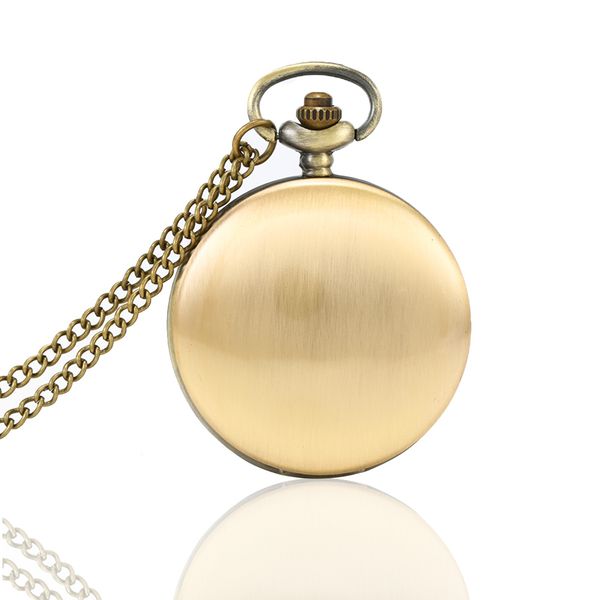

gold cloer pocket watch classical polish quartz pocket watch necklace pendant chain clock for men women gifts @17@88, Slivery;golden