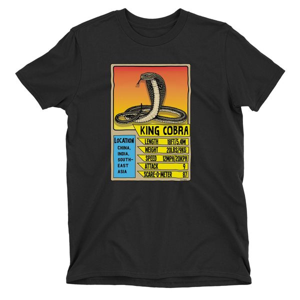 Mens King Cobra T Shirt Top Trump Snake Poison Reptile Fact