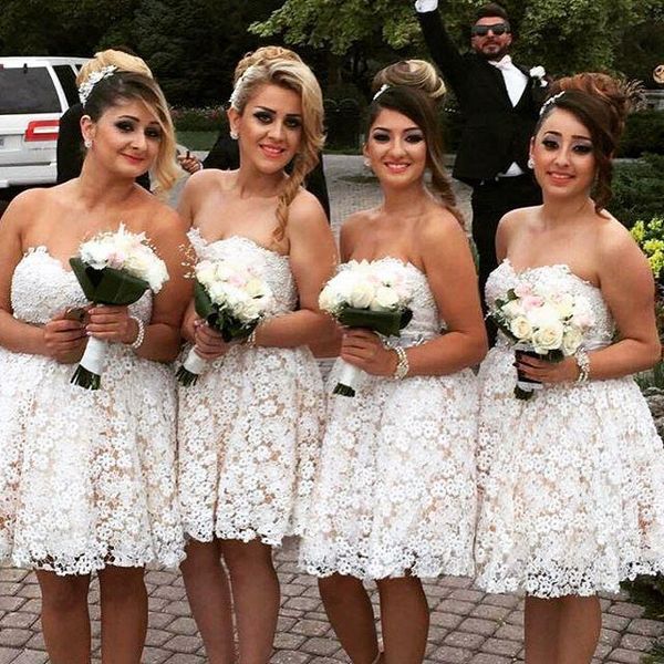 

2018 Short Bridesmaid Dresses Flower Knee Length Cute Homecoming Dress Sweetheart Cocktail Gowns In Stock Short Prom Dresses