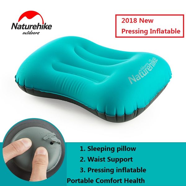 

naturehike portable outdoor press inflatable pillow travel airplane nap noon break inflatable cushion soft neck protective